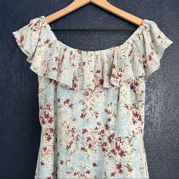 BCBGeneration Floral Maxi Off the Shoulders Dress - Picture 3 of 4